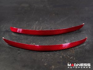 FIAT 500 Splashguards in Carbon Fiber - Set of 2 - Red Candy 